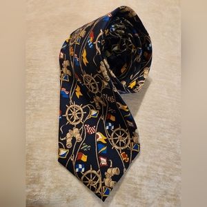 BG&C 100% finestSilk made in USA Mens Neck Tie navigation,flags binoculars print